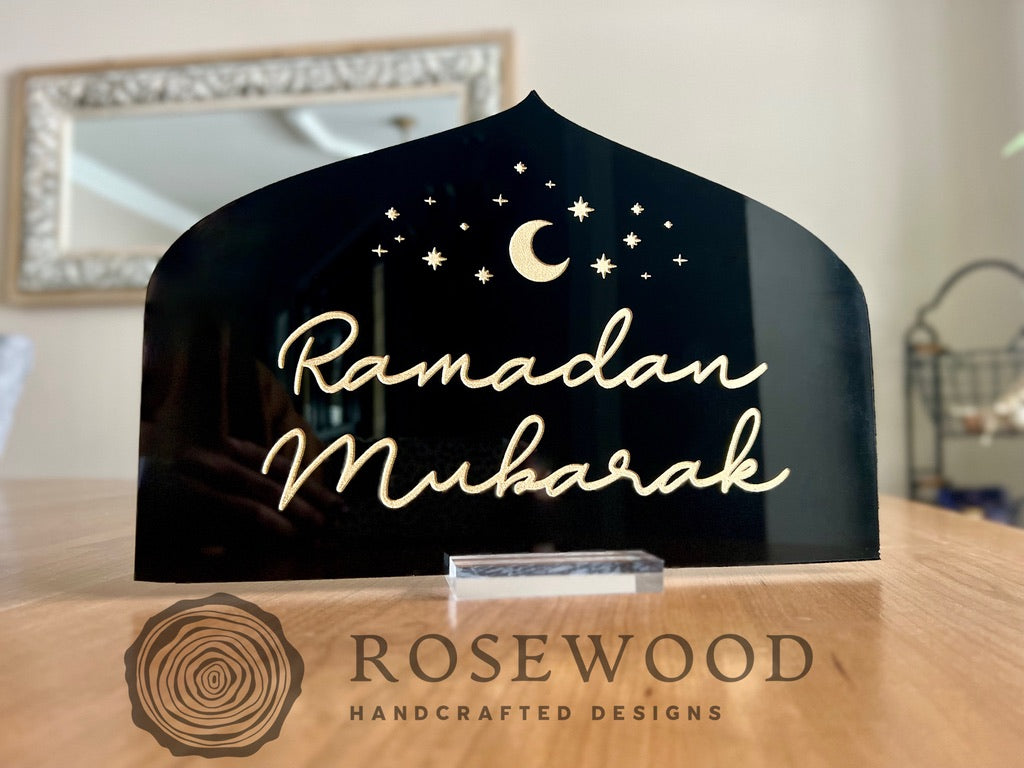 Ramadan Mubarak Table Sign