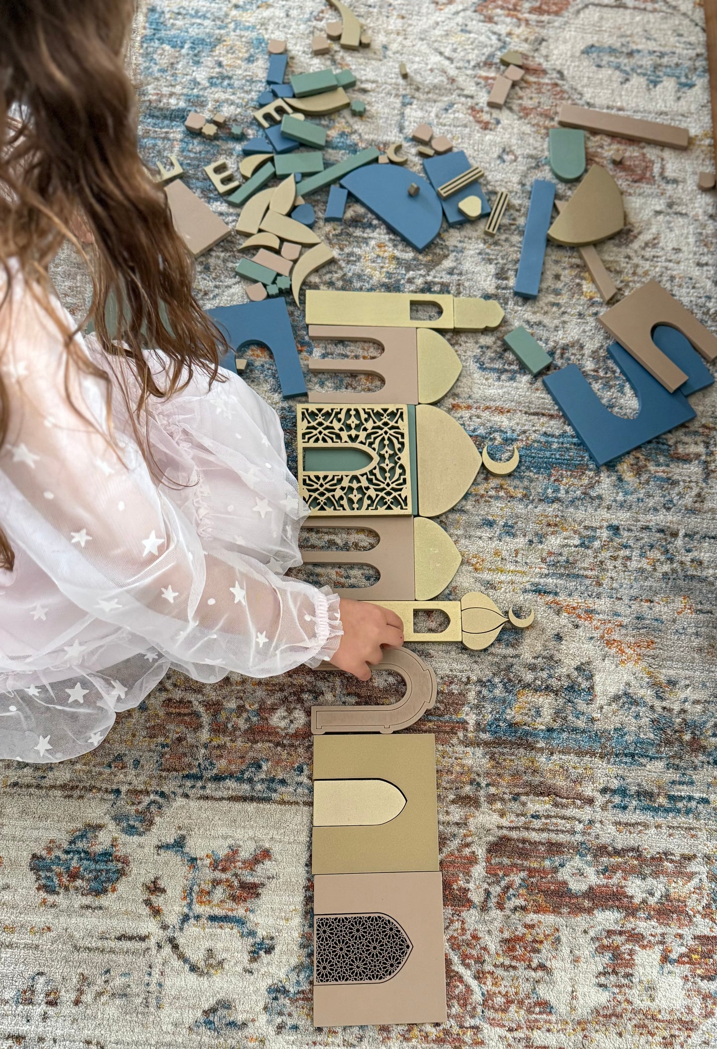 Build-A-Masjid Montessori Toy - Tangram Puzzle - Creative Kid - Eid Ramadan Gift