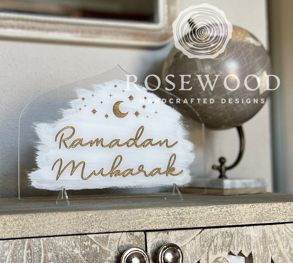 Ramadan Mubarak Table Sign