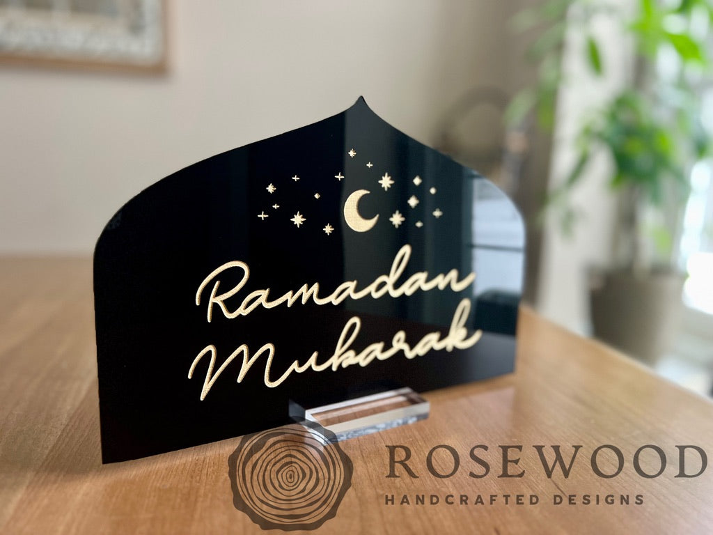 Ramadan Mubarak Table Sign