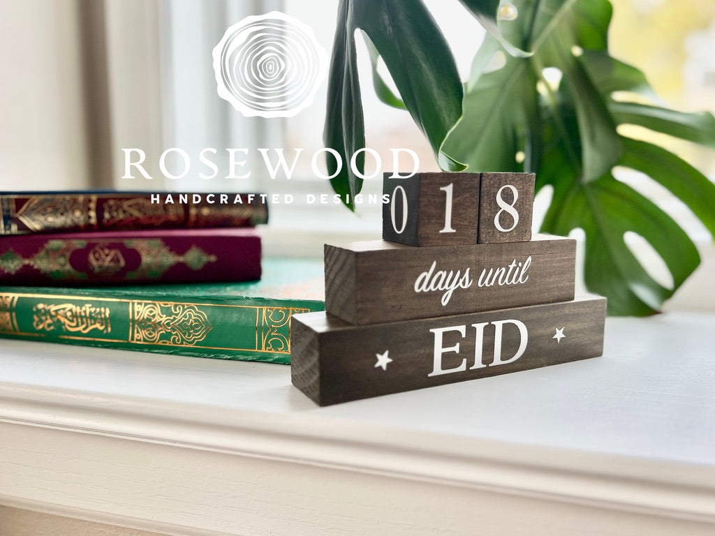 Eid Countdown Block Set/ Eid Mubarak Sign REVERSIBLE