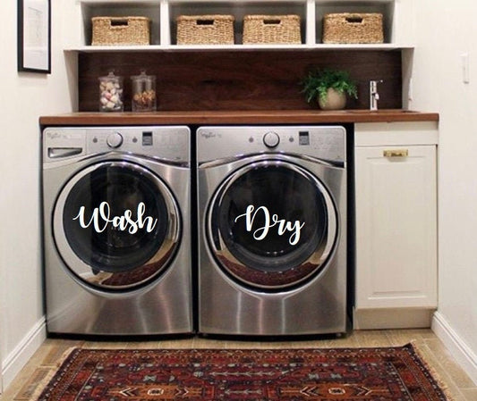 Wash Dry Washer/Dryer Decal