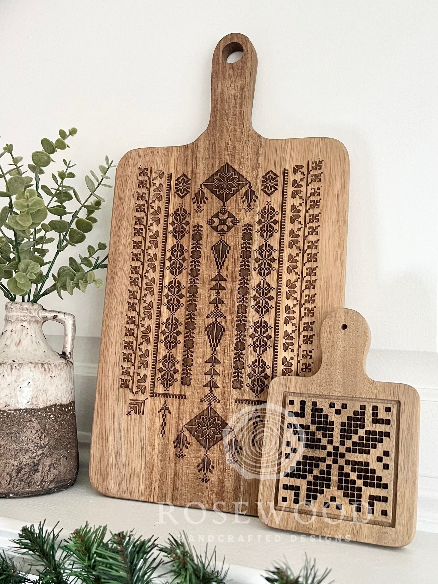 Tatreez Large Engraved Cutting Board | Ramadan | Eid Table Decor -Islamic decor - Eid gift ramadan gift