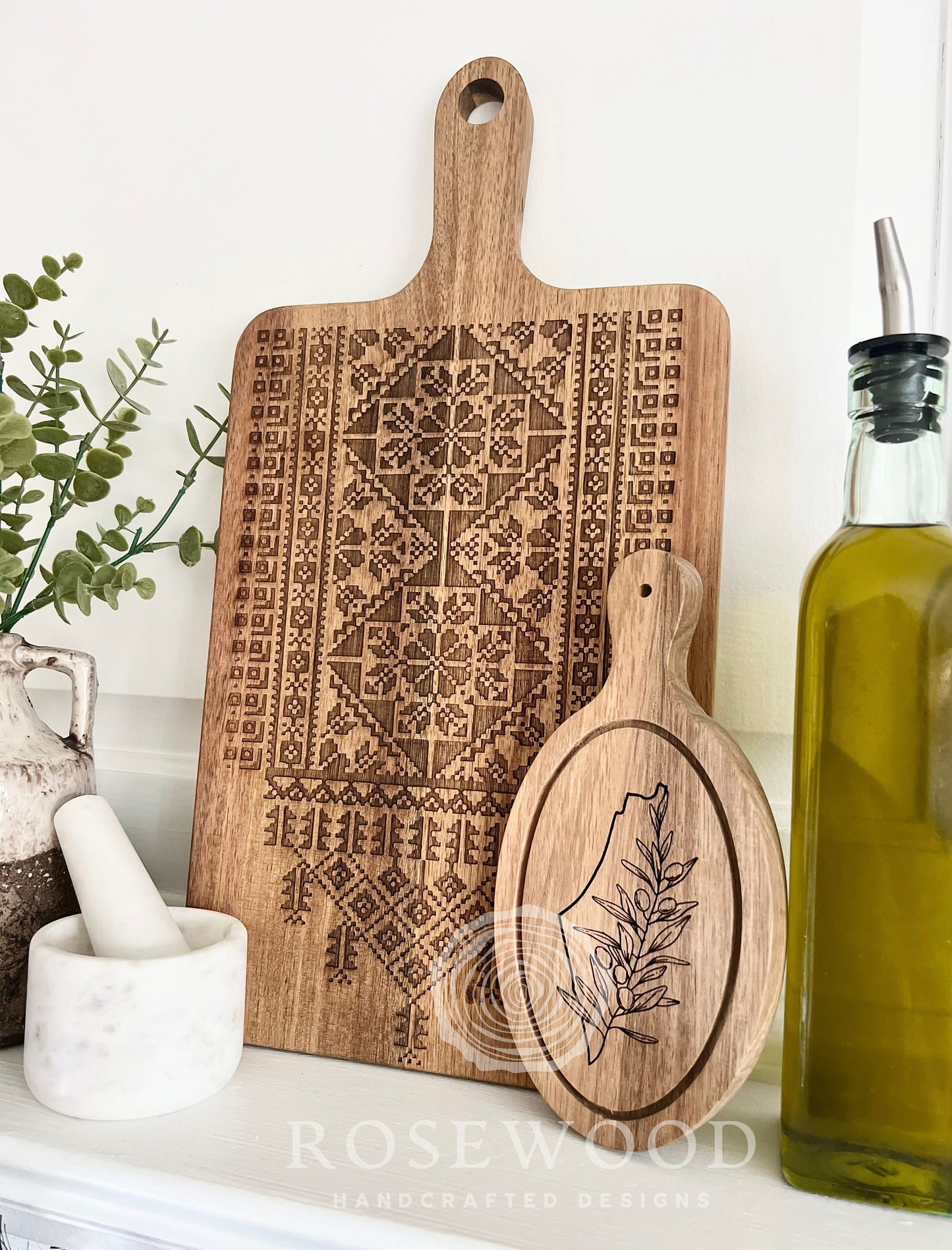 Tatreez Thobe Large Engraved Cutting Board | Ramadan | Eid Table Decor -Islamic decor - Eid gift ramadan gift