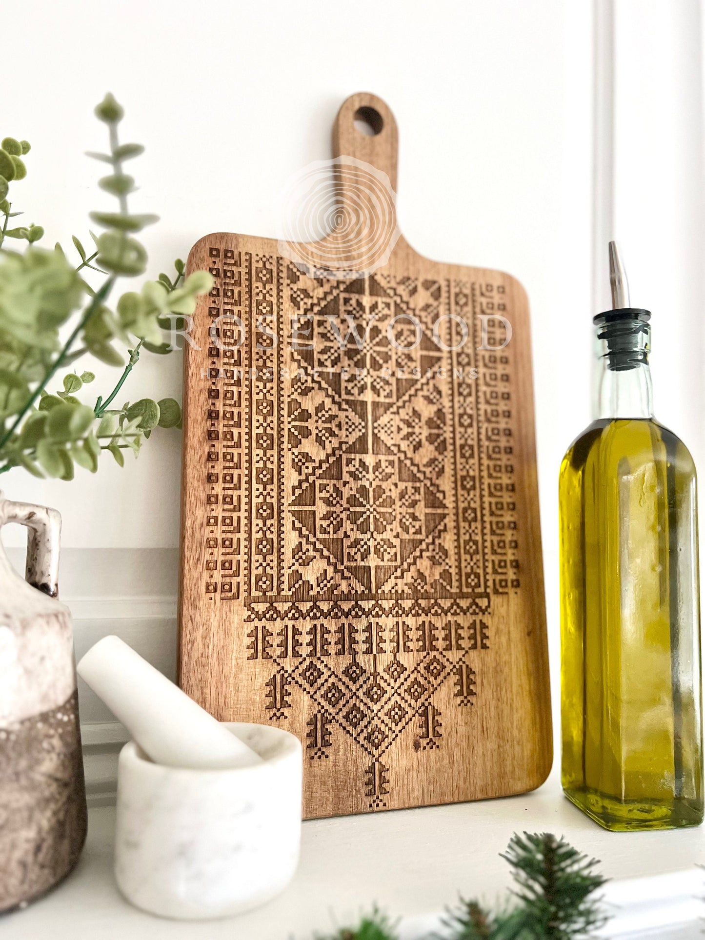 Tatreez Thobe Large Engraved Cutting Board | Ramadan Eid Gift Table Decor -Islamic decor