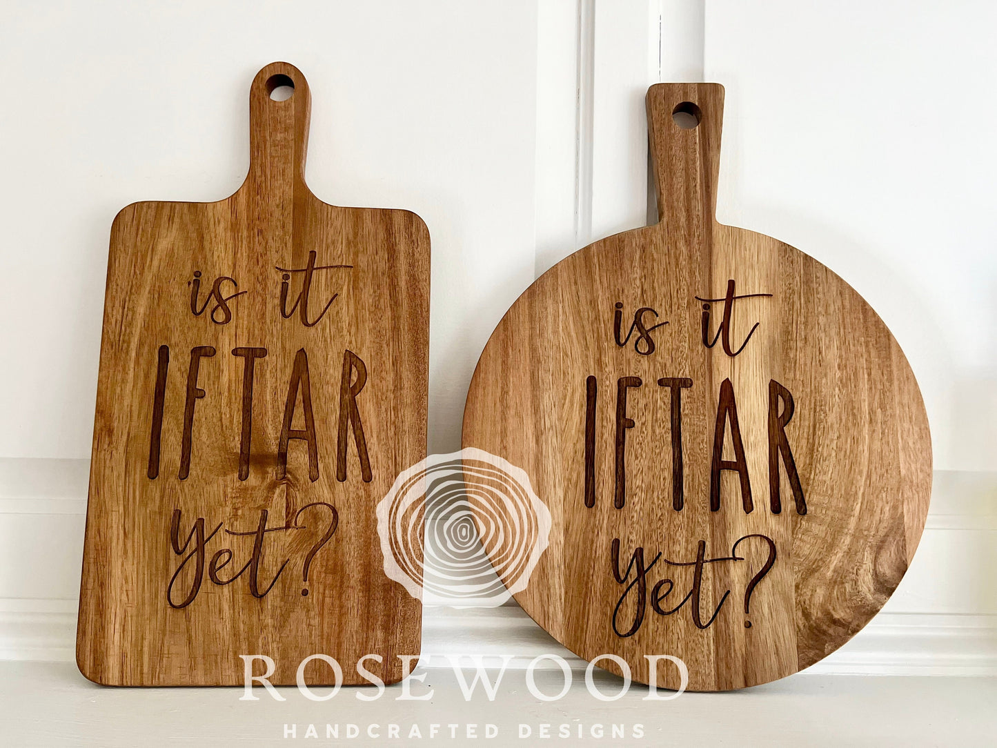 Is It Iftar Yet? Ramadan | Eid Table Decor Large Engraved Cutting Board -Islamic decor - Eid gift ramadan gift