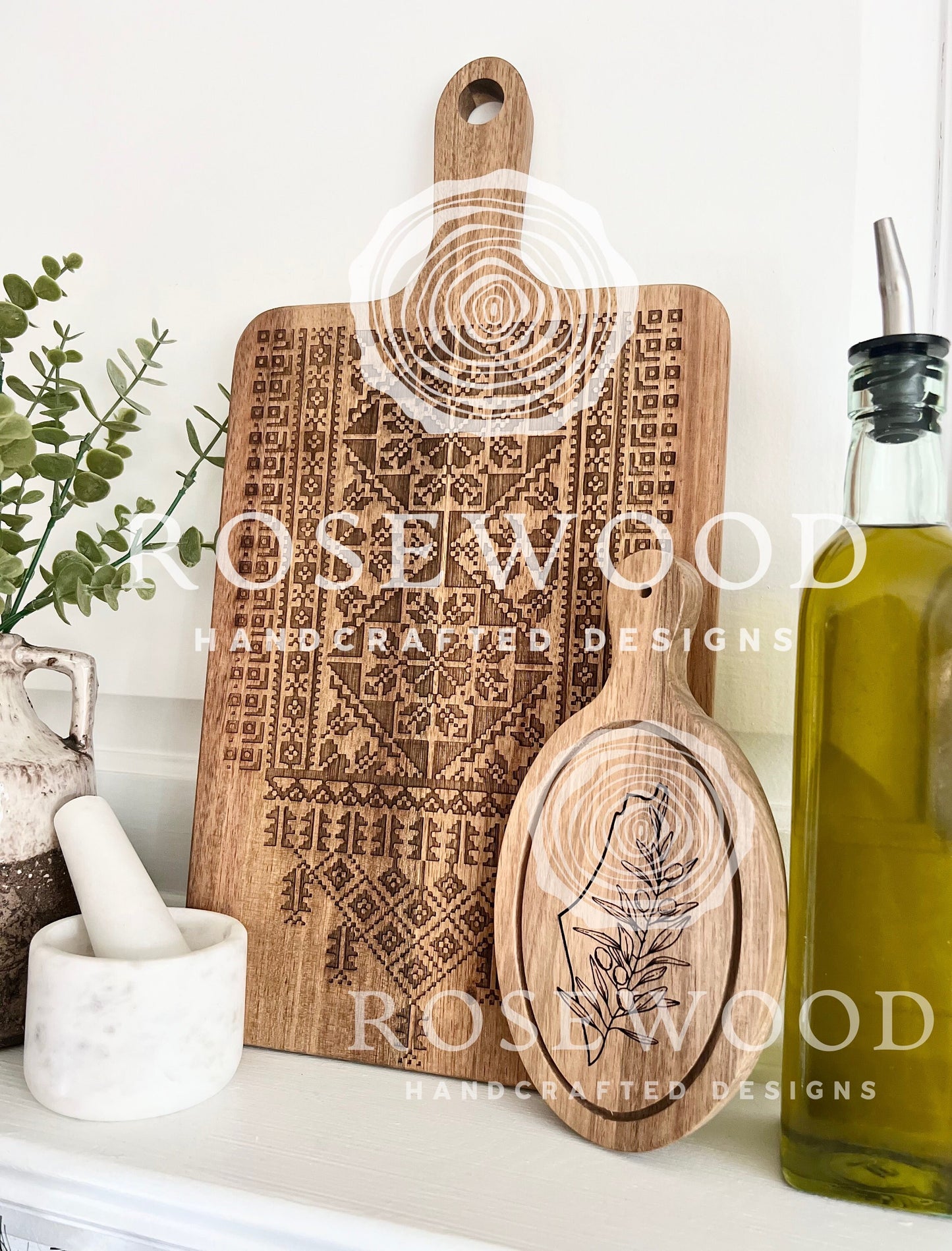 Palestine Map Olive Engraved Ramadan Eid Table Decor Small Cutting Board - Countertop Islamic decor -Eid gift ramadan gift