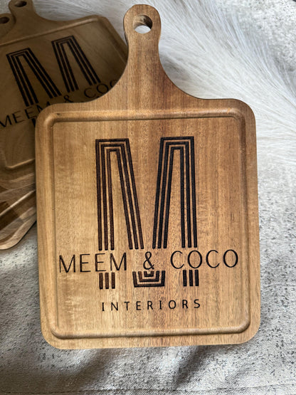 Business Personalized Engraved Cutting Board  | Custom Logo Engraved for Gift, Giveaway, Decor