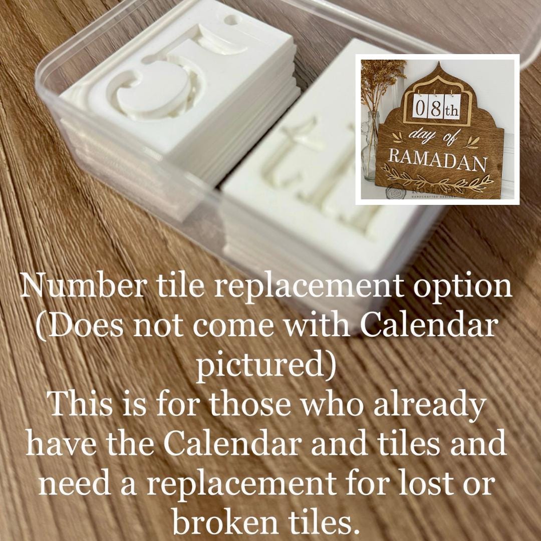 Replacement Number Tiles for Wood Calendar